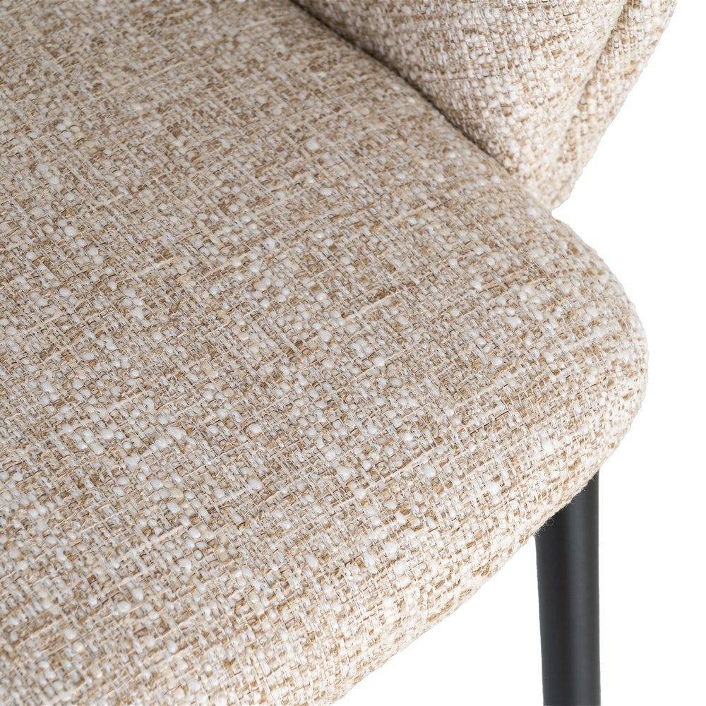 SILLA BRAZOS BEIGE TEJIDO-METAL 59 X 61 X 82 CM SILLA BRAZOS BEIGE TEJIDO-METAL 59 X 61 X 82 CM - Imagen 5