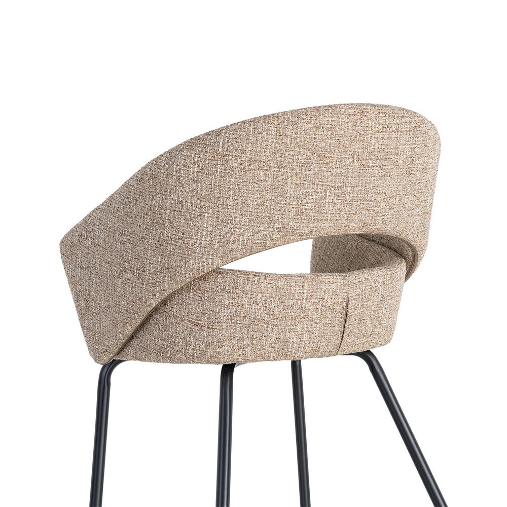 SILLA BRAZOS TAUPE TEJIDO-METAL 59 X 61 X 82 CM SILLA BRAZOS TAUPE TEJIDO-METAL 59 X 61 X 82 CM - Imagen 3