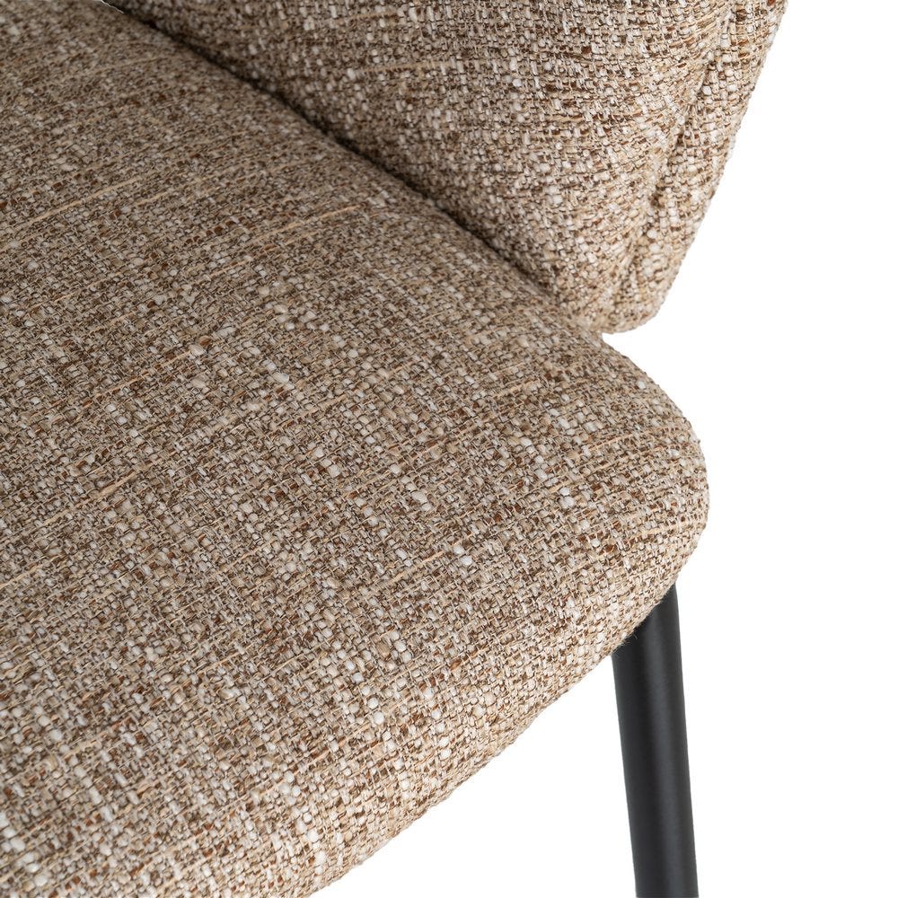 SILLA BRAZOS TAUPE TEJIDO-METAL 59 X 61 X 82 CM SILLA BRAZOS TAUPE TEJIDO-METAL 59 X 61 X 82 CM - Imagen 5
