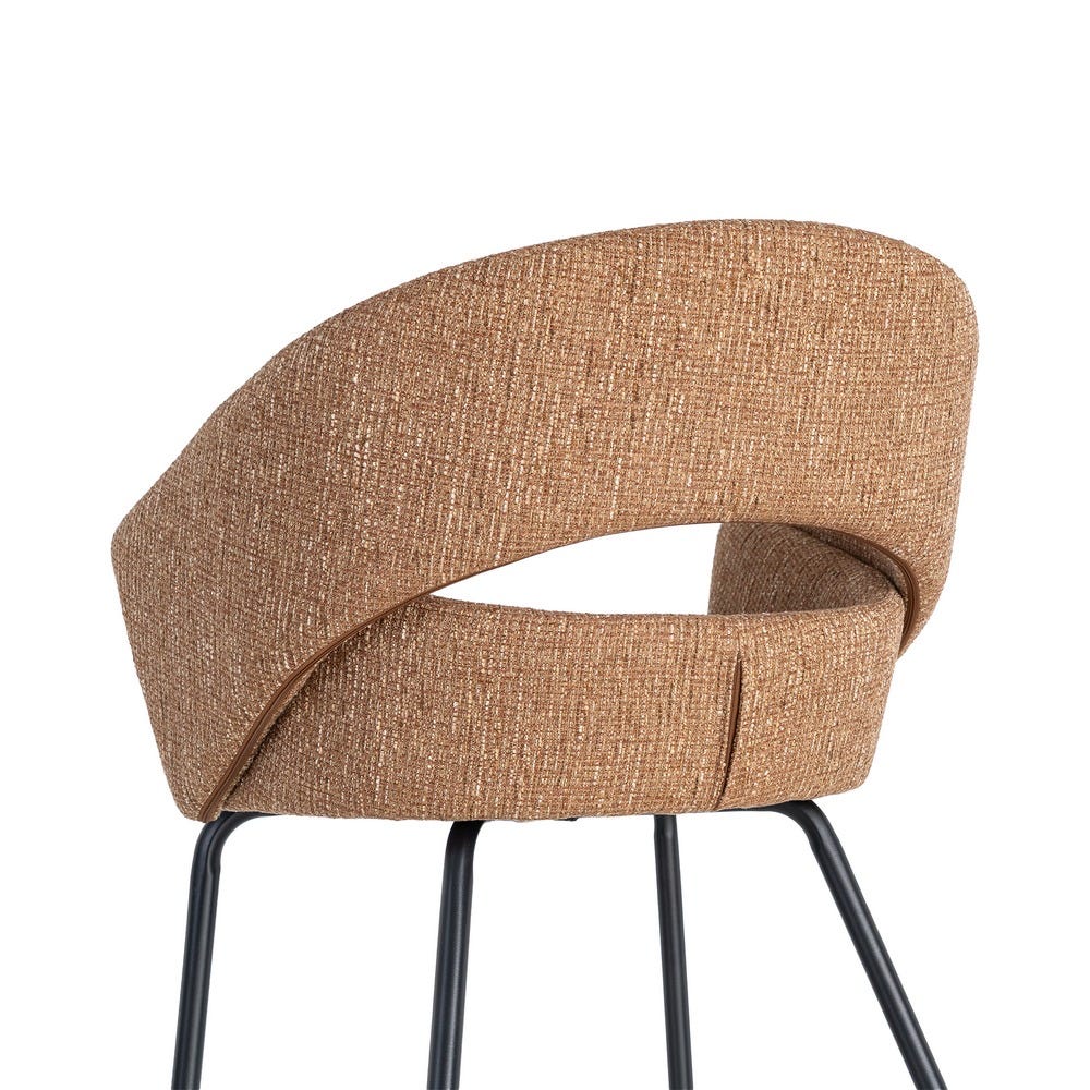 SILLA BRAZOS MOKA TEJIDO-METAL 59 X 61 X 82 CM SILLA BRAZOS MOKA TEJIDO-METAL 59 X 61 X 82 CM - Imagen 3