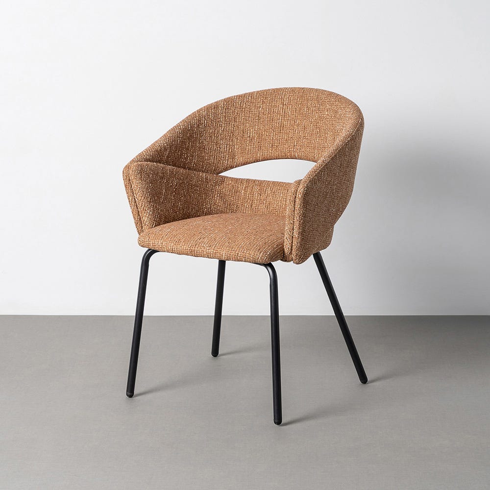 SILLA BRAZOS MOKA TEJIDO-METAL 59 X 61 X 82 CM SILLA BRAZOS MOKA TEJIDO-METAL 59 X 61 X 82 CM