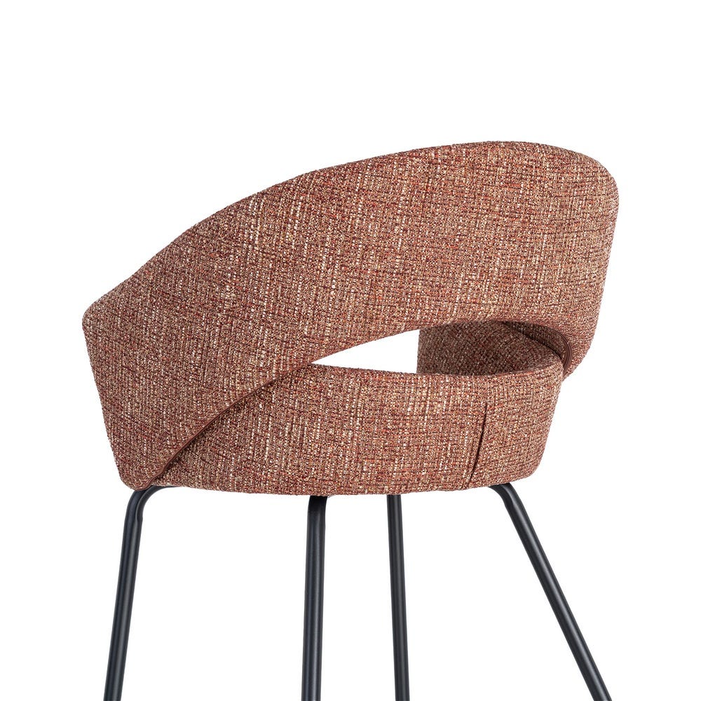 SILLA BRAZOS TEJA TEJIDO-METAL 59 X 61 X 82 CM SILLA BRAZOS TEJA TEJIDO-METAL 59 X 61 X 82 CM - Imagen 3