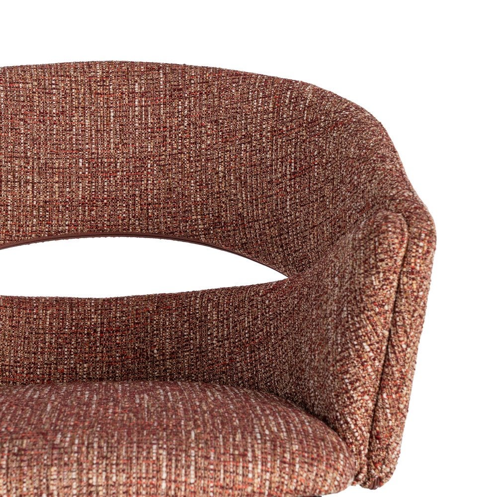 SILLA BRAZOS TEJA TEJIDO-METAL 59 X 61 X 82 CM SILLA BRAZOS TEJA TEJIDO-METAL 59 X 61 X 82 CM - Imagen 4