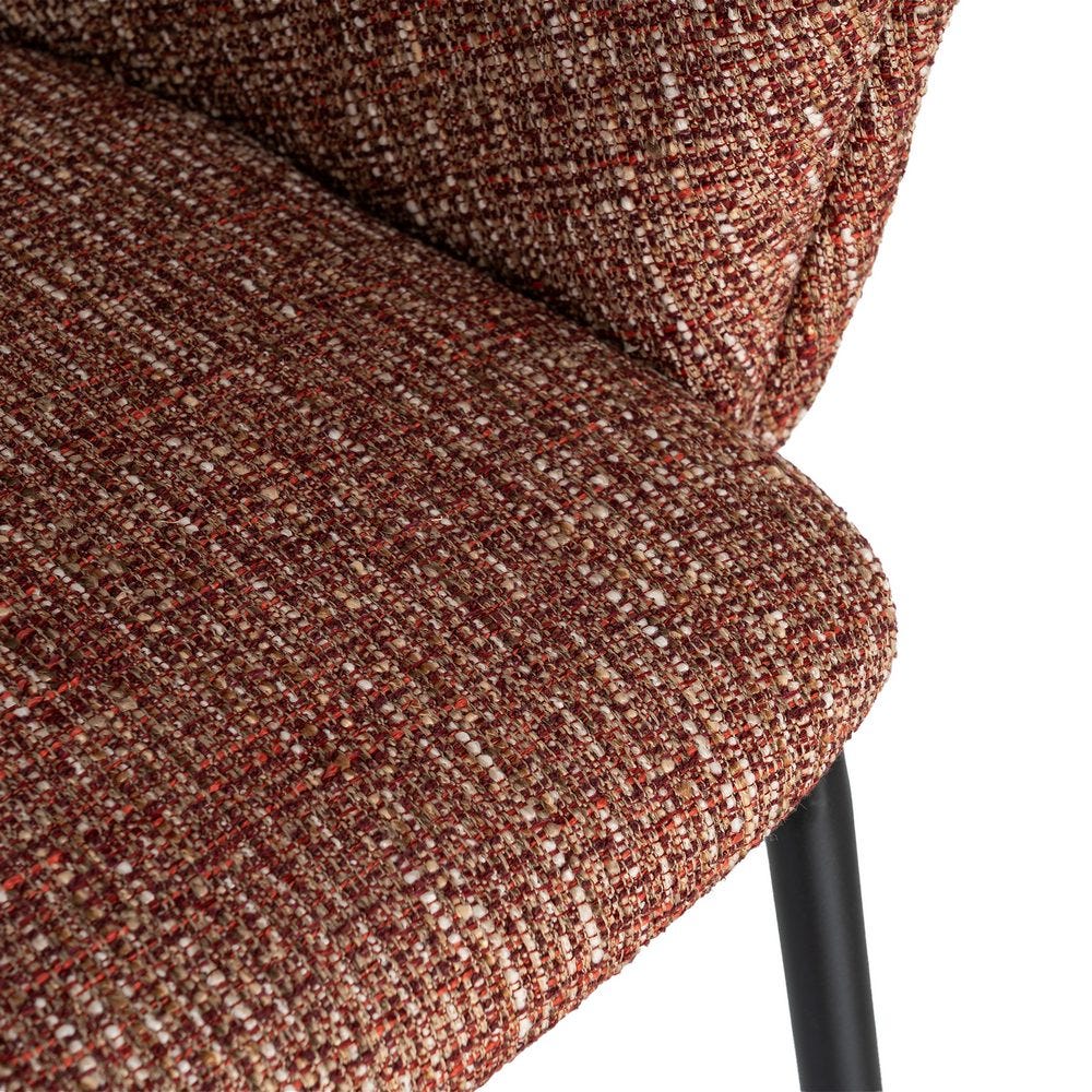 SILLA BRAZOS TEJA TEJIDO-METAL 59 X 61 X 82 CM SILLA BRAZOS TEJA TEJIDO-METAL 59 X 61 X 82 CM - Imagen 5