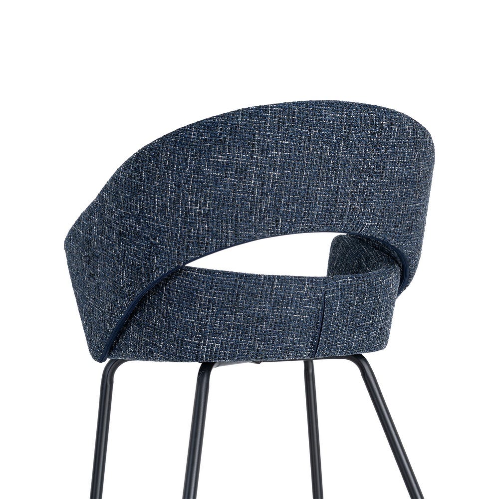 SILLA BRAZOS AZUL TEJIDO-METAL 59 X 61 X 82 CM SILLA BRAZOS AZUL TEJIDO-METAL 59 X 61 X 82 CM - Imagen 3