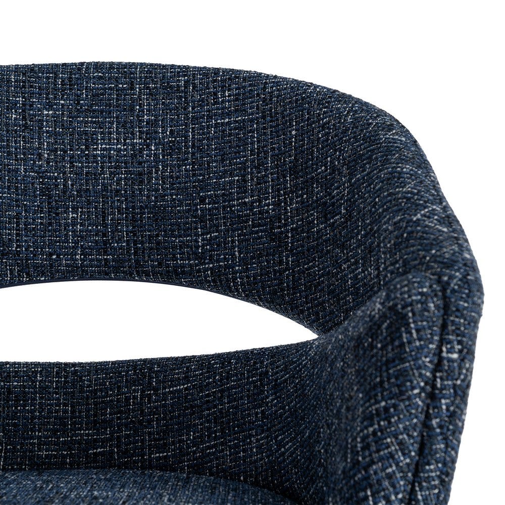 SILLA BRAZOS AZUL TEJIDO-METAL 59 X 61 X 82 CM SILLA BRAZOS AZUL TEJIDO-METAL 59 X 61 X 82 CM - Imagen 4
