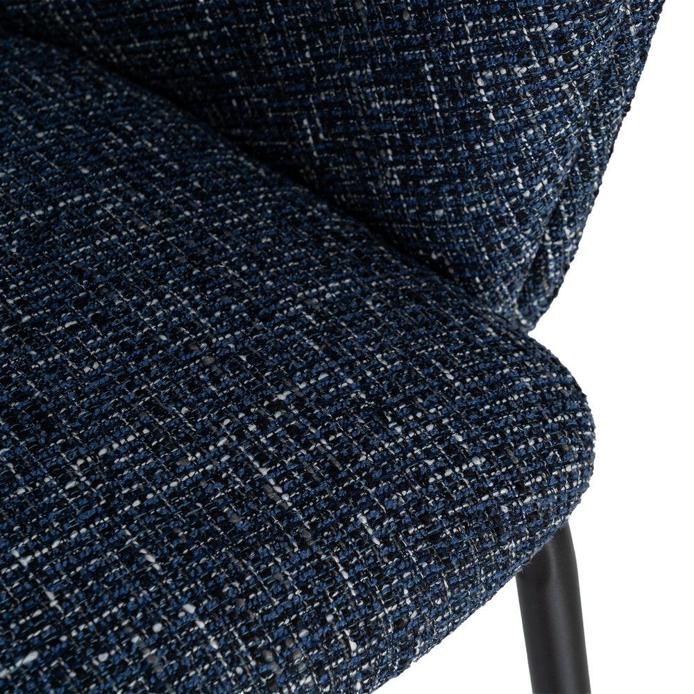SILLA BRAZOS AZUL TEJIDO-METAL 59 X 61 X 82 CM SILLA BRAZOS AZUL TEJIDO-METAL 59 X 61 X 82 CM - Imagen 5