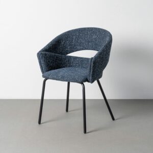 SILLA BRAZOS AZUL TEJIDO-METAL 59 X 61 X 82 CM SILLA BRAZOS AZUL TEJIDO-METAL 59 X 61 X 82 CM