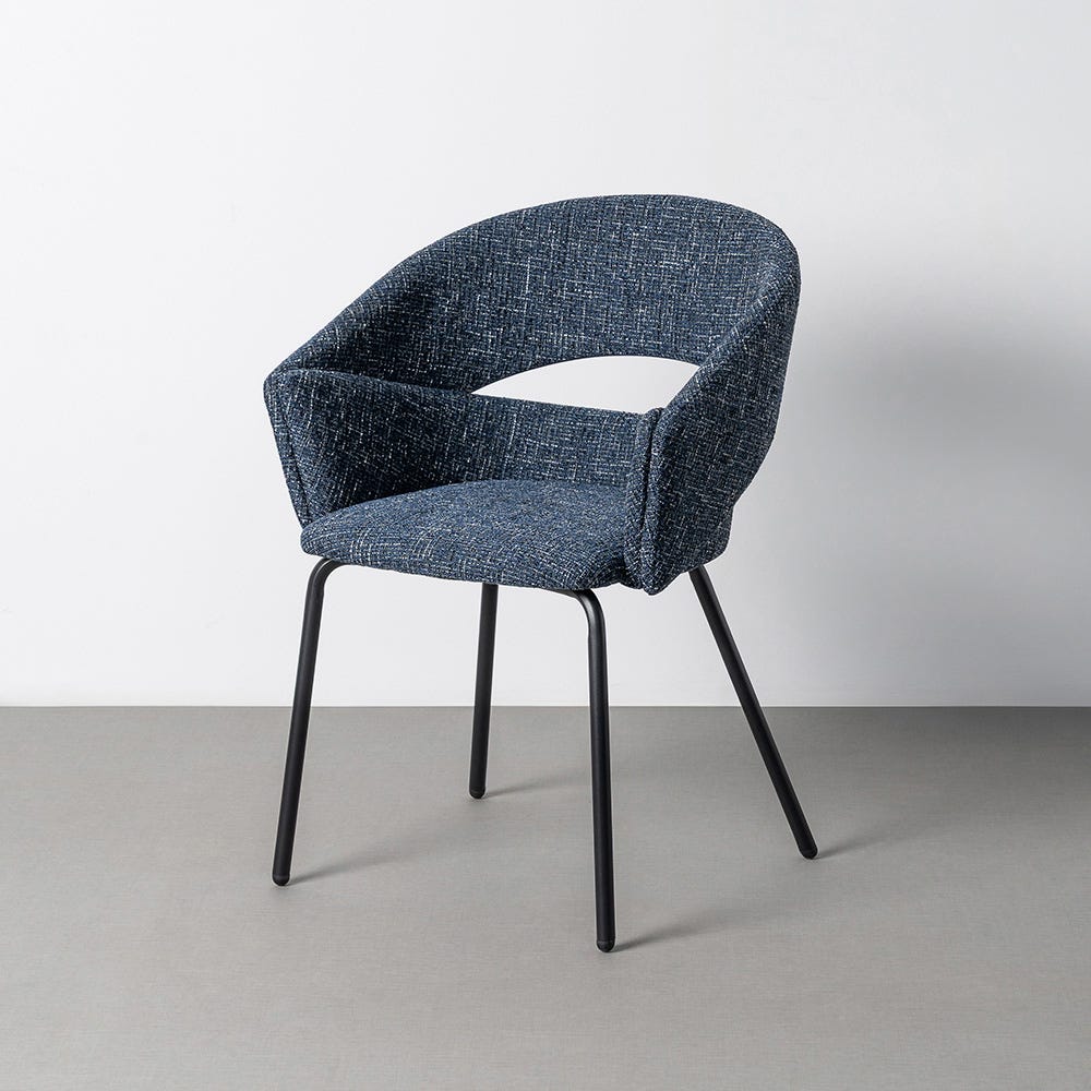 SILLA BRAZOS AZUL TEJIDO-METAL 59 X 61 X 82 CM SILLA BRAZOS AZUL TEJIDO-METAL 59 X 61 X 82 CM
