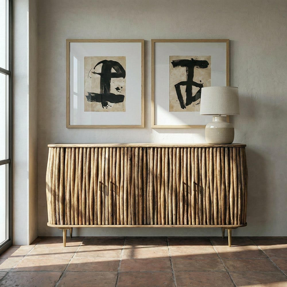 APARADOR MADERA DE MANGO SALÓN 148 X 39 X 78 CM APARADOR MADERA DE MANGO SALÓN 148 X 39 X 78 CM