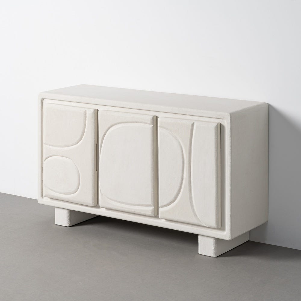 APARADOR BLANCO DM 120 X 38 X 70 CM APARADOR BLANCO DM 120 X 38 X 70 CM