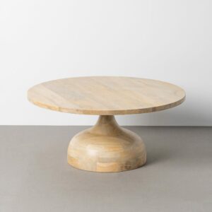 MESITA NATURAL MADERA DE MANGO SALÓN 90 X 90 X 40 CM