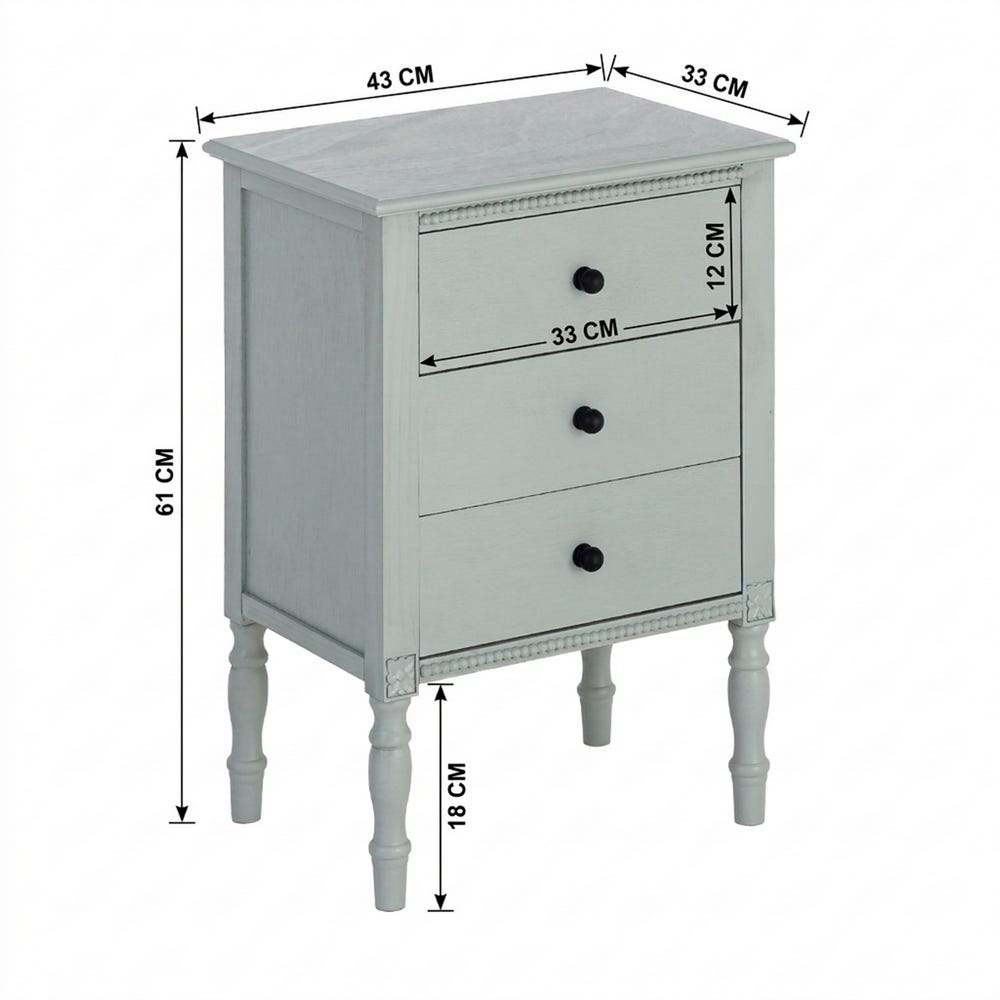 MESITA VERDE CLARO DM 43 X 33 X 61 CM MESITA VERDE CLARO DM 43 X 33 X 61 CM - Imagen 5