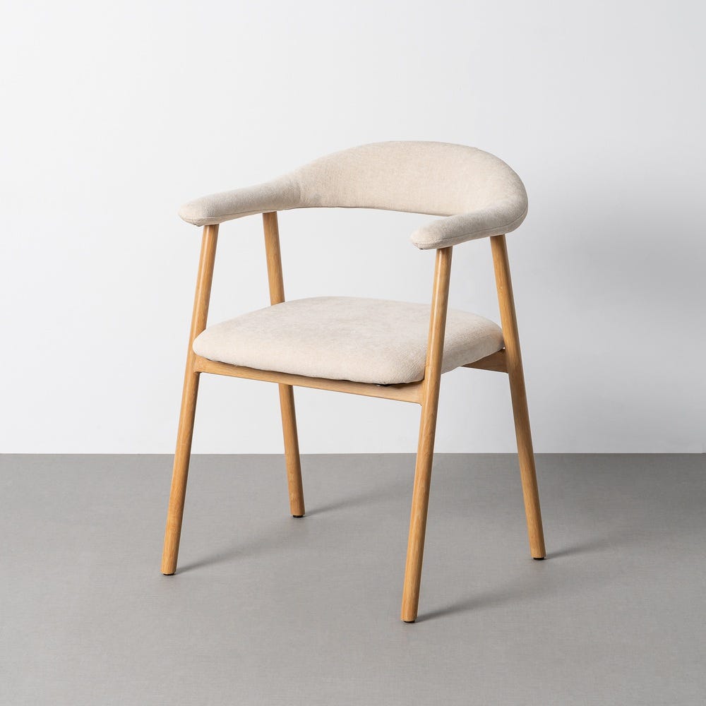 SILLA BRAZOS CREMA TEJIDO-METAL CONTRACT 56 X 50,50 X 76 CM SILLA BRAZOS CREMA TEJIDO-METAL CONTRACT 56 X 50,50 X 76 CM