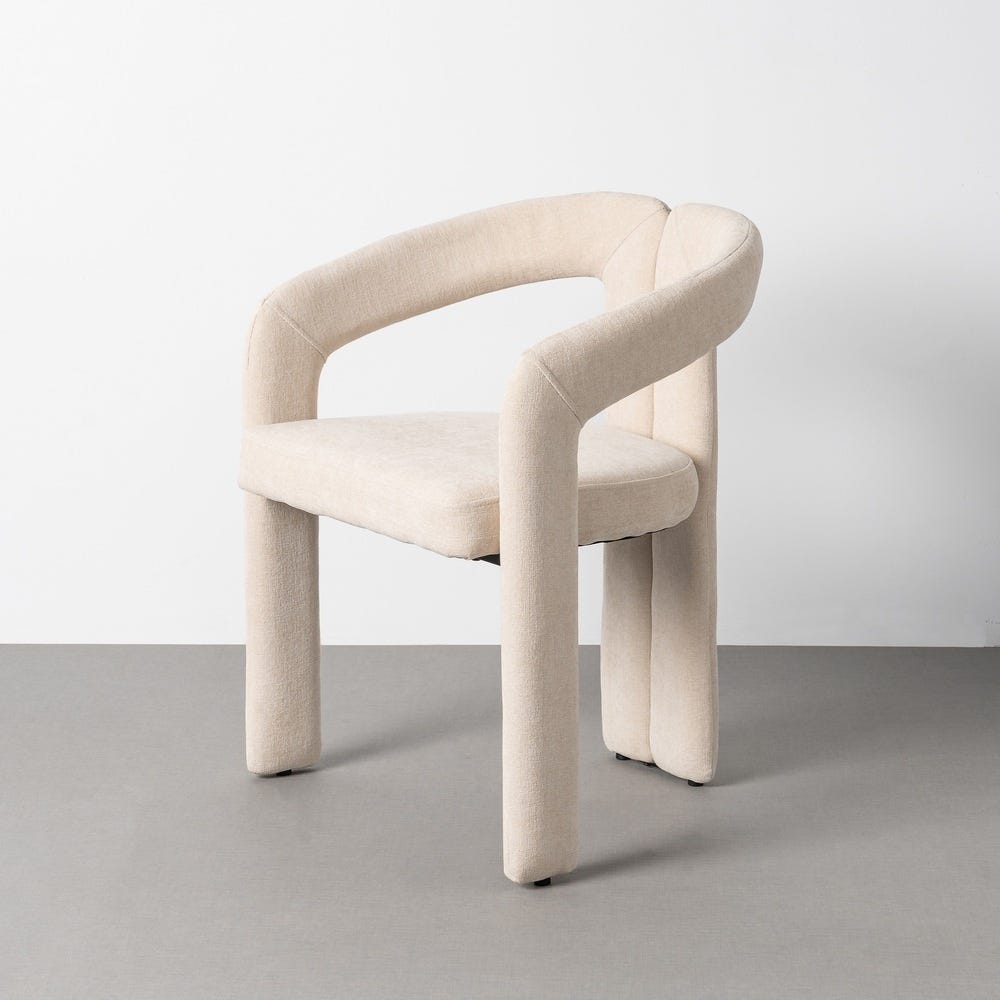 SILLA BRAZOS CREMA TEJIDO CONTRACT 60 X 50 X 76,50 CM SILLA BRAZOS CREMA TEJIDO CONTRACT 60 X 50 X 76,50 CM