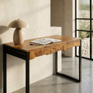 ESCRITORIO MIEL MADERA DE MANGO 125 X 60 X 76 CM ESCRITORIO MIEL MADERA DE MANGO 125 X 60 X 76 CM