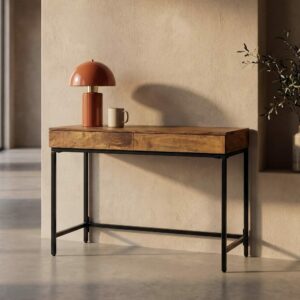 ESCRITORIO MIEL MADERA DE MANGO 110 X 55 X 78 CM ESCRITORIO MIEL MADERA DE MANGO 110 X 55 X 78 CM