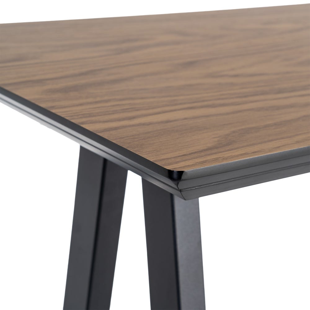 MESA ALTA NEGRO-NATURAL DM-METAL MUEBLES 138 X 50 X 100 CM MESA ALTA NEGRO-NATURAL DM-METAL MUEBLES 138 X 50 X 100 CM - Imagen 2