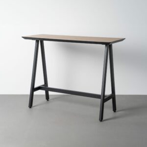 MESA ALTA NEGRO-NATURAL DM-METAL MUEBLES 138 X 50 X 100 CM