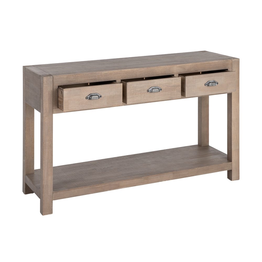 CONSOLA NATURAL MADERA 135 X 45 X 80 CM CONSOLA NATURAL MADERA 135 X 45 X 80 CM - Imagen 2