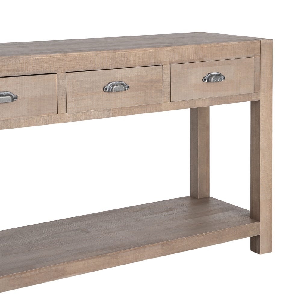 CONSOLA NATURAL MADERA 135 X 45 X 80 CM CONSOLA NATURAL MADERA 135 X 45 X 80 CM - Imagen 3