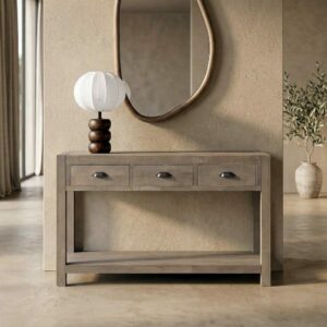 CONSOLA NATURAL MADERA 135 X 45 X 80 CM CONSOLA NATURAL MADERA 135 X 45 X 80 CM
