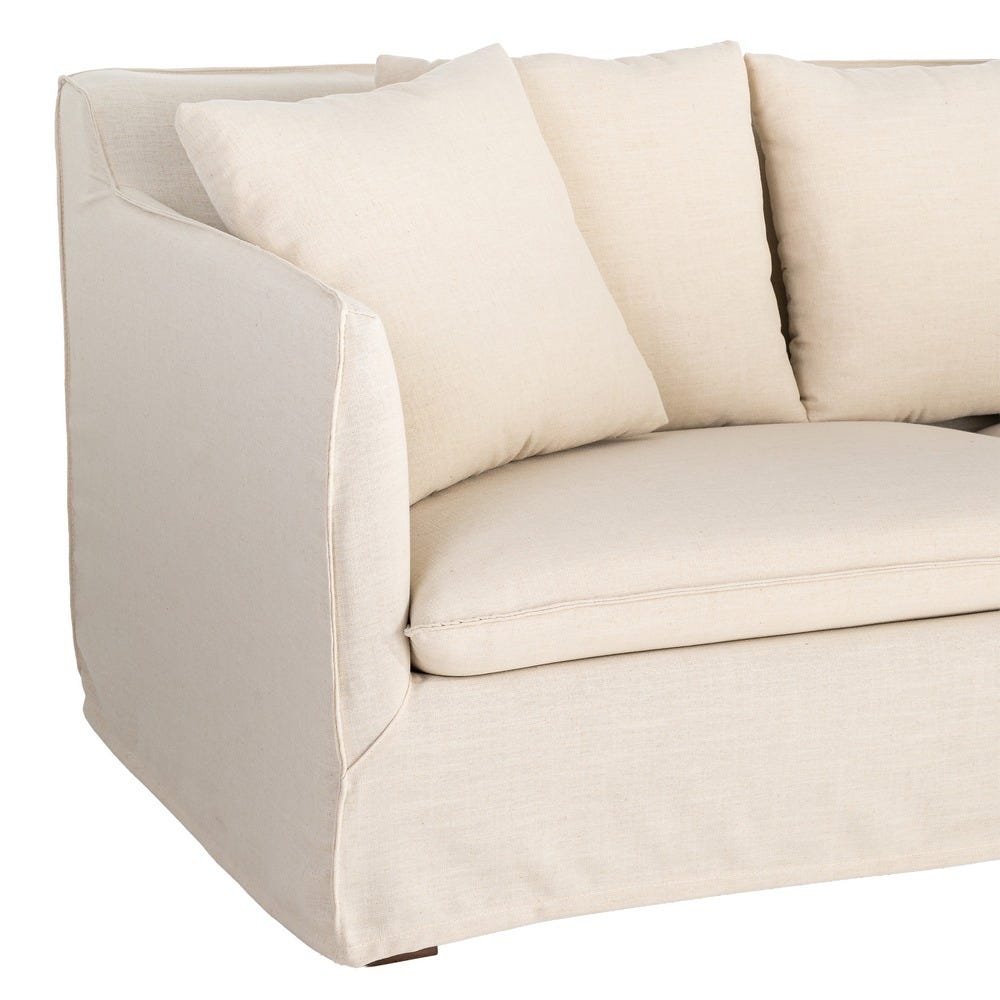 SOFÁ BEIGE TEJIDO SALÓN 215 X 92 X 78 CM SOFÁ BEIGE TEJIDO SALÓN 215 X 92 X 78 CM - Imagen 3