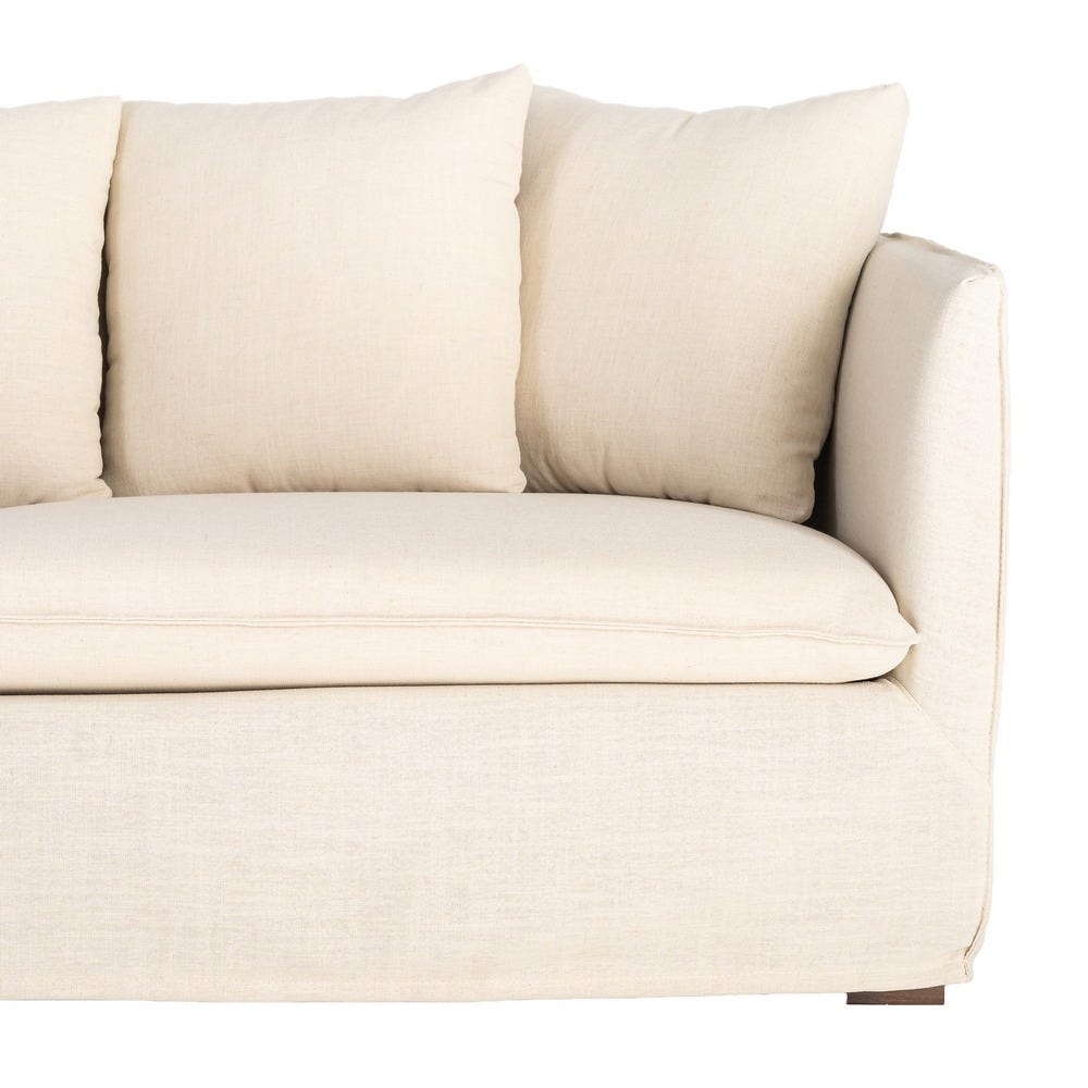 SOFÁ BEIGE TEJIDO SALÓN 215 X 92 X 78 CM SOFÁ BEIGE TEJIDO SALÓN 215 X 92 X 78 CM - Imagen 4