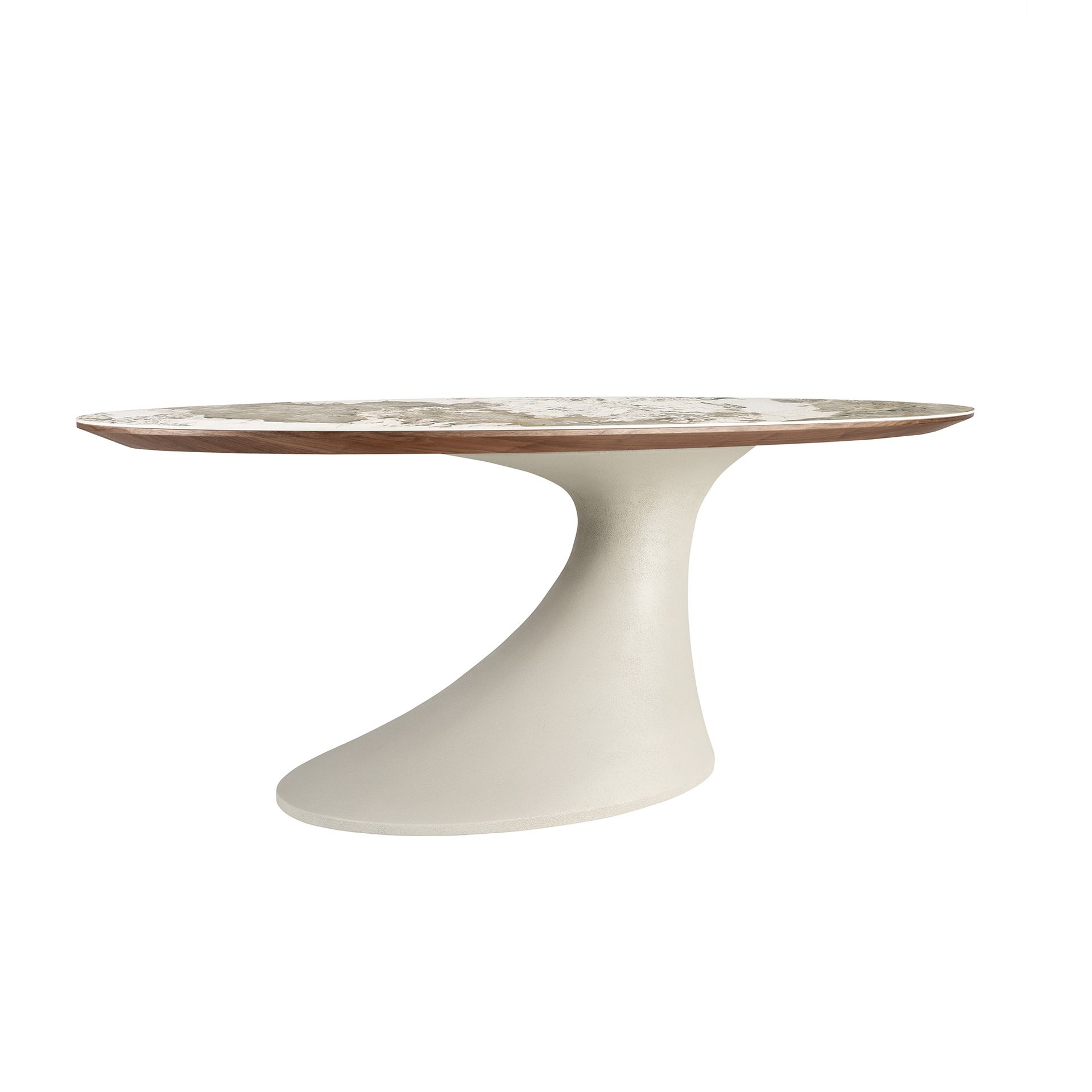 Mesa comedor ovalada mármol porcelánico y fibra de vidrio epoxi arena Mesa comedor ovalada mármol porcelánico y fibra de vidrio epoxi arena - Imagen 8