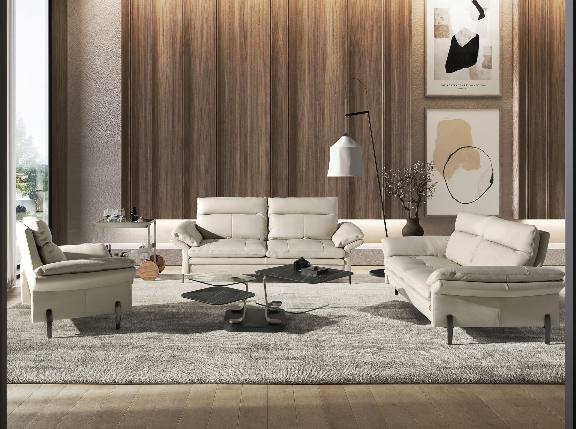 Mesa centro extensible cuadrada cristal templado y mármol porcelánico, acero color dorado y acero negro Mesa centro extensible cuadrada cristal templado y mármol porcelánico, acero color dorado y acero negro - Imagen 6