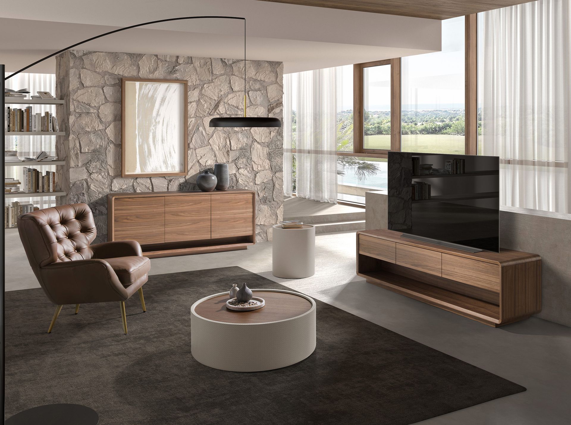 Mueble TV nogal Mueble TV nogal - Imagen 4