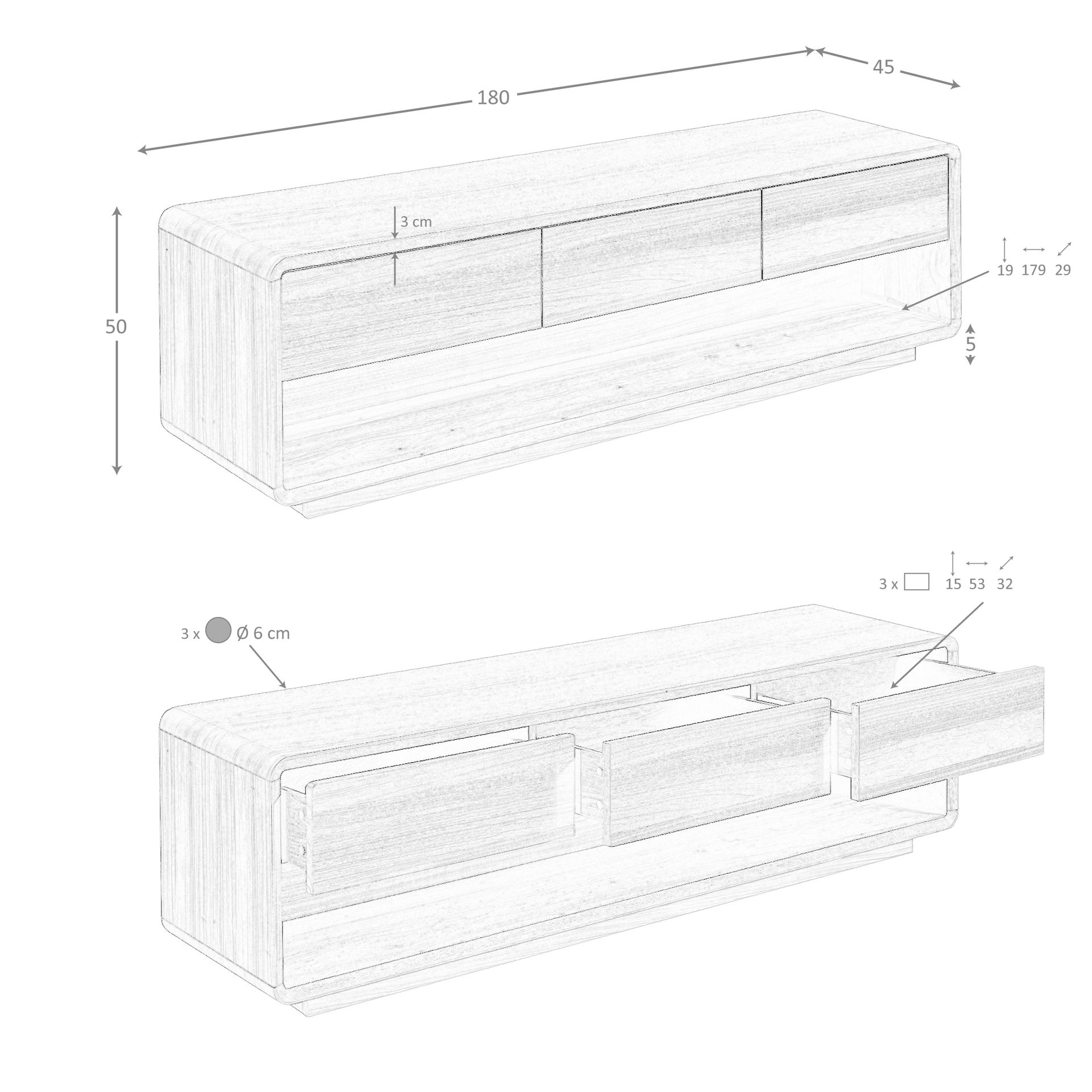 Mueble TV nogal Mueble TV nogal - Imagen 9