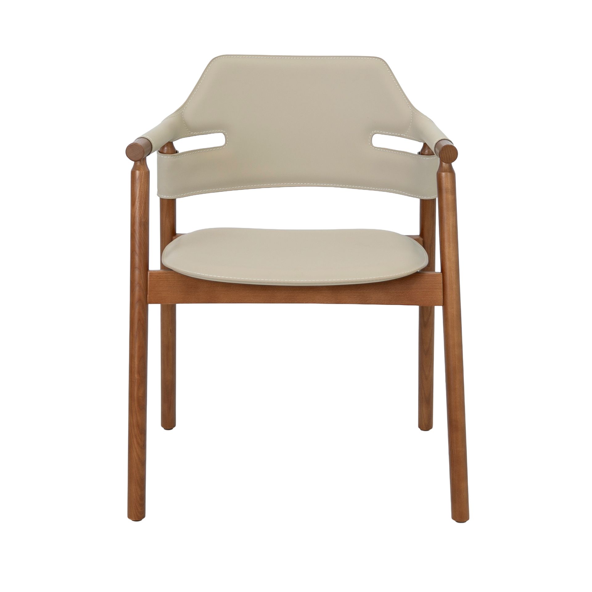 Silla piel regenerada arena Silla piel regenerada arena - Imagen 2