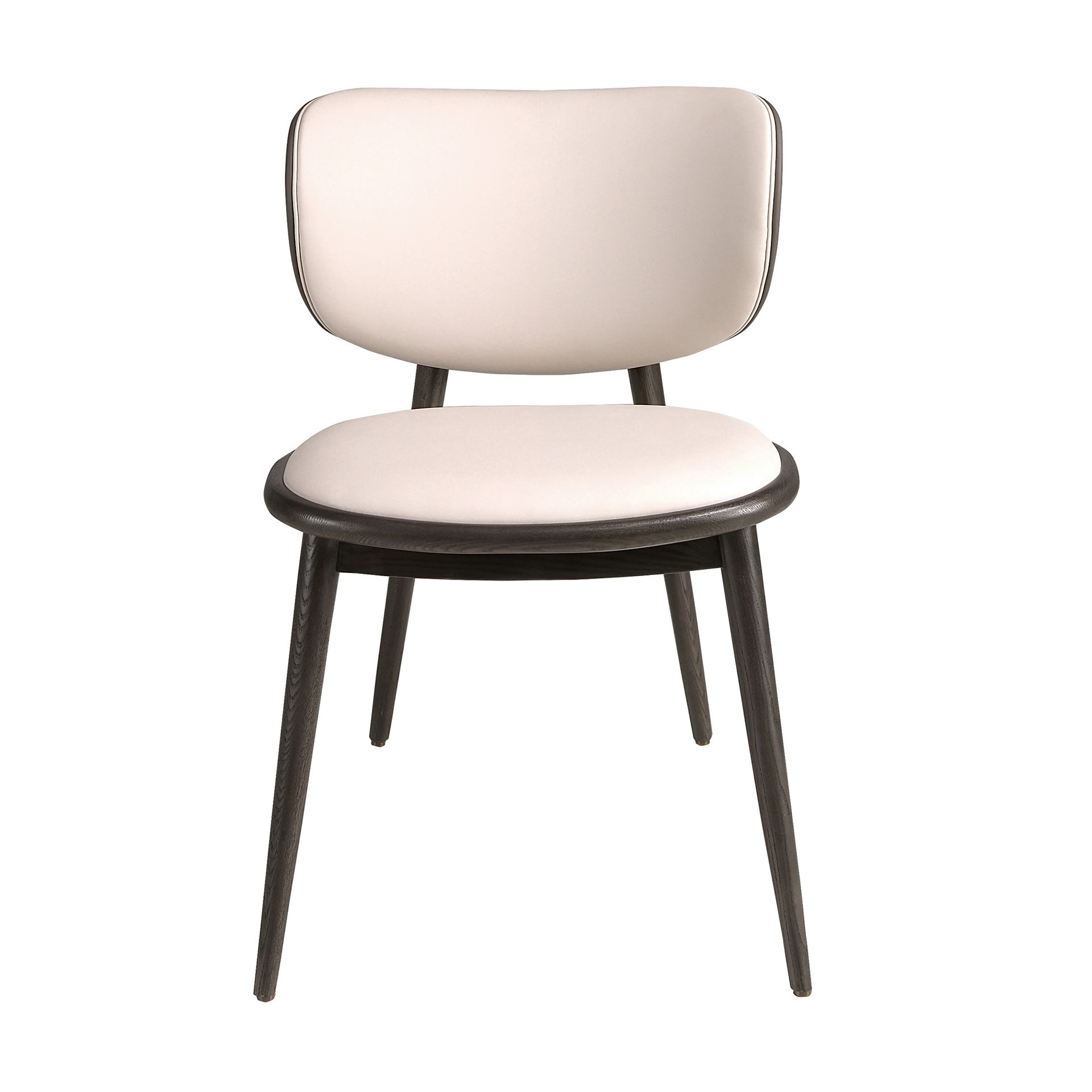 Silla polipiel crema y gris oscuro Silla polipiel crema y gris oscuro - Imagen 2