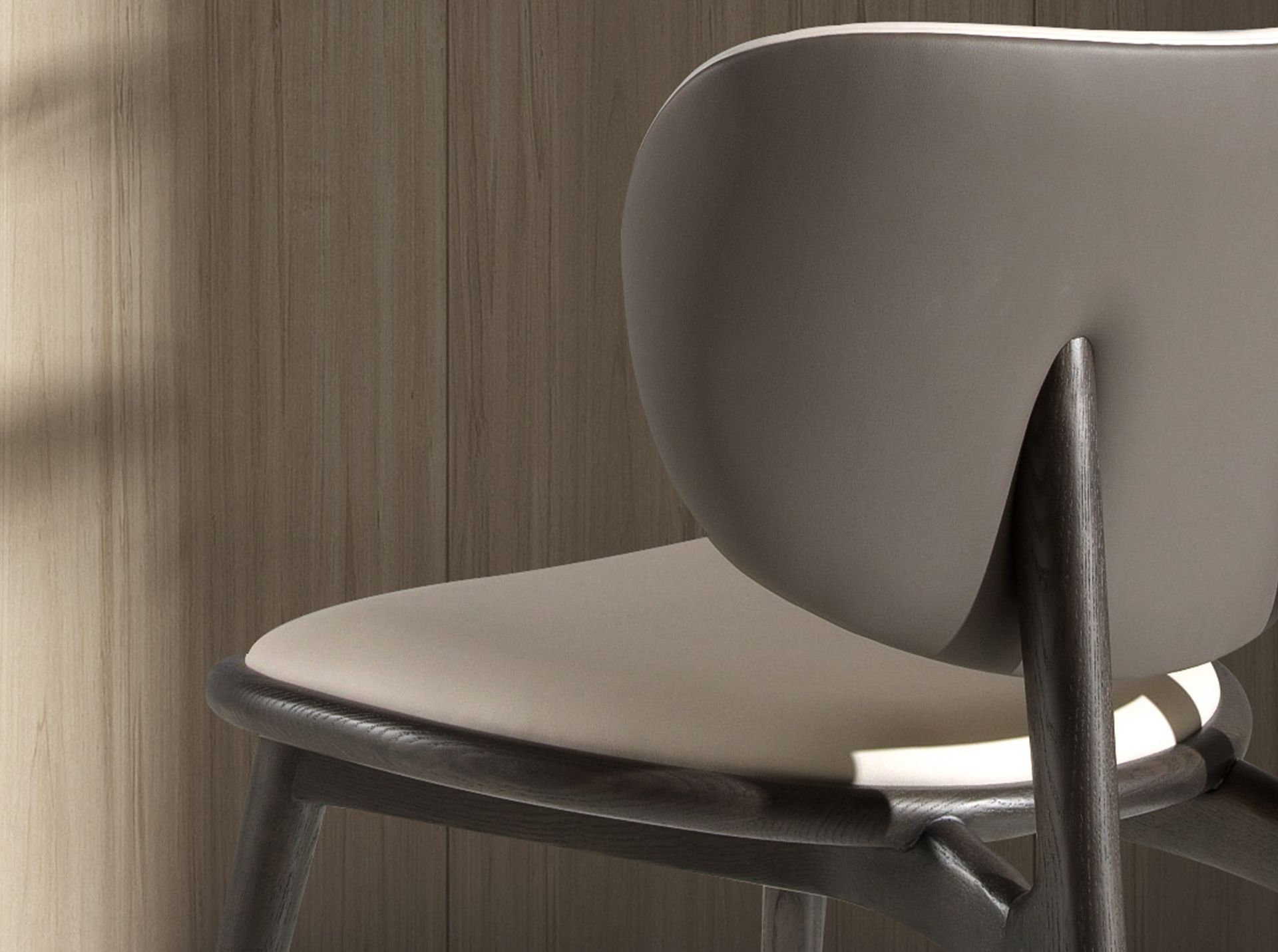 Silla polipiel crema y gris oscuro Silla polipiel crema y gris oscuro - Imagen 7