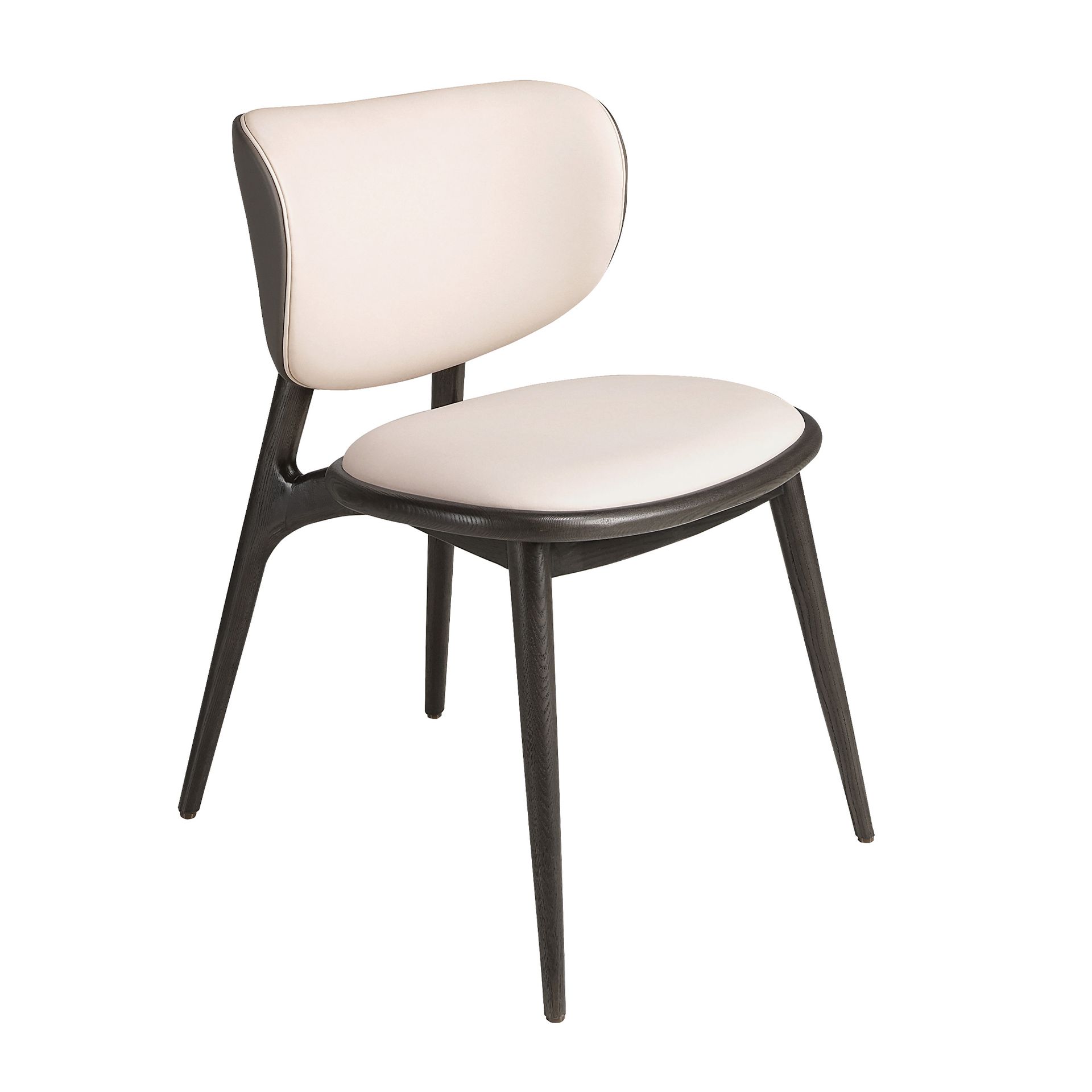 Silla polipiel crema y gris oscuro Silla polipiel crema y gris oscuro