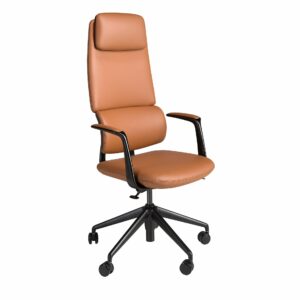Silla oficina giratoria polipiel marrón Silla oficina giratoria polipiel marrón