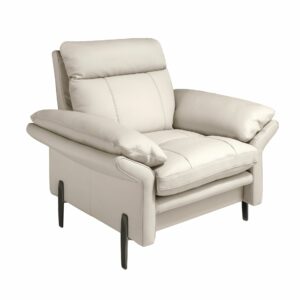 Sillón piel gris taupe