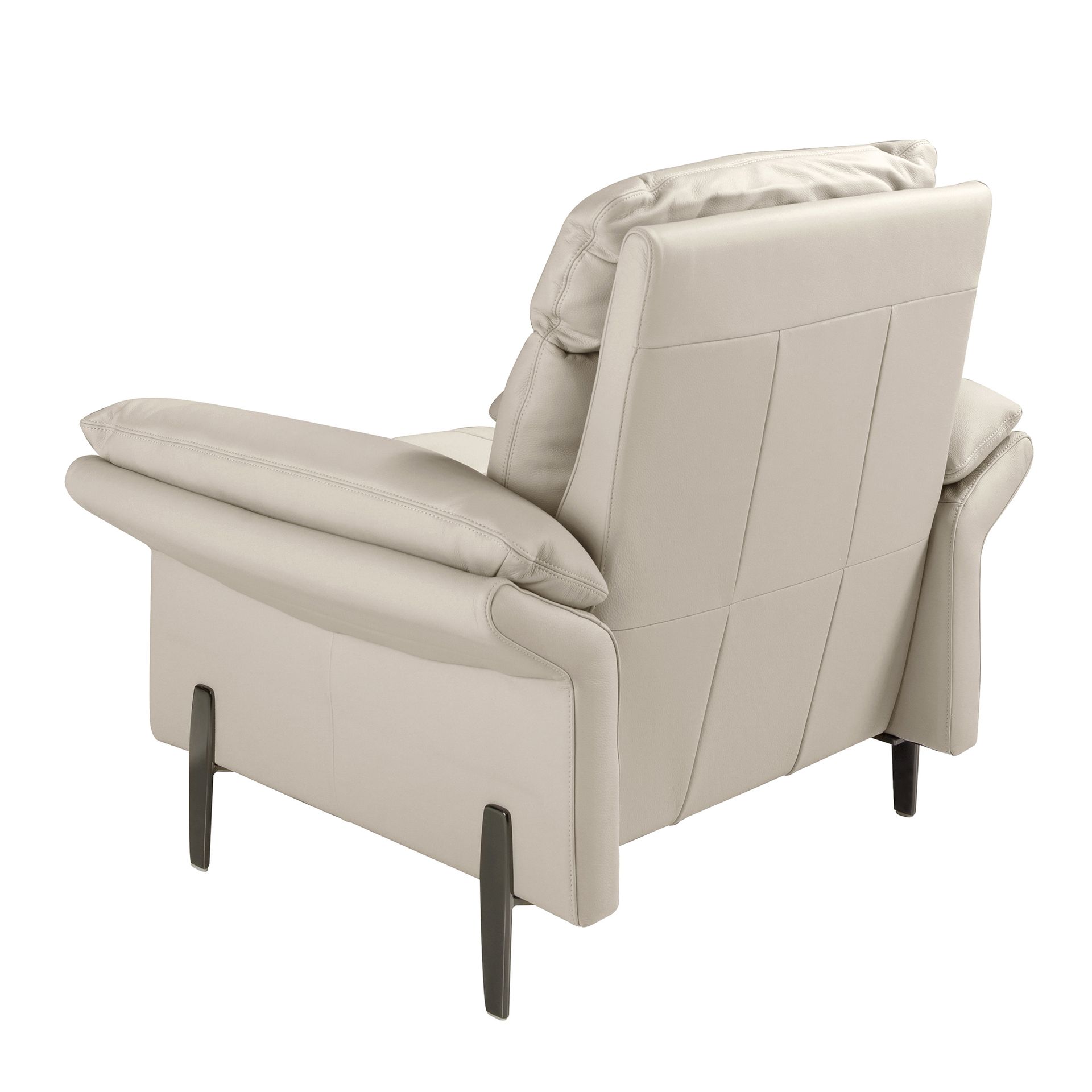 Sillón piel gris taupe Sillón piel gris taupe - Imagen 6
