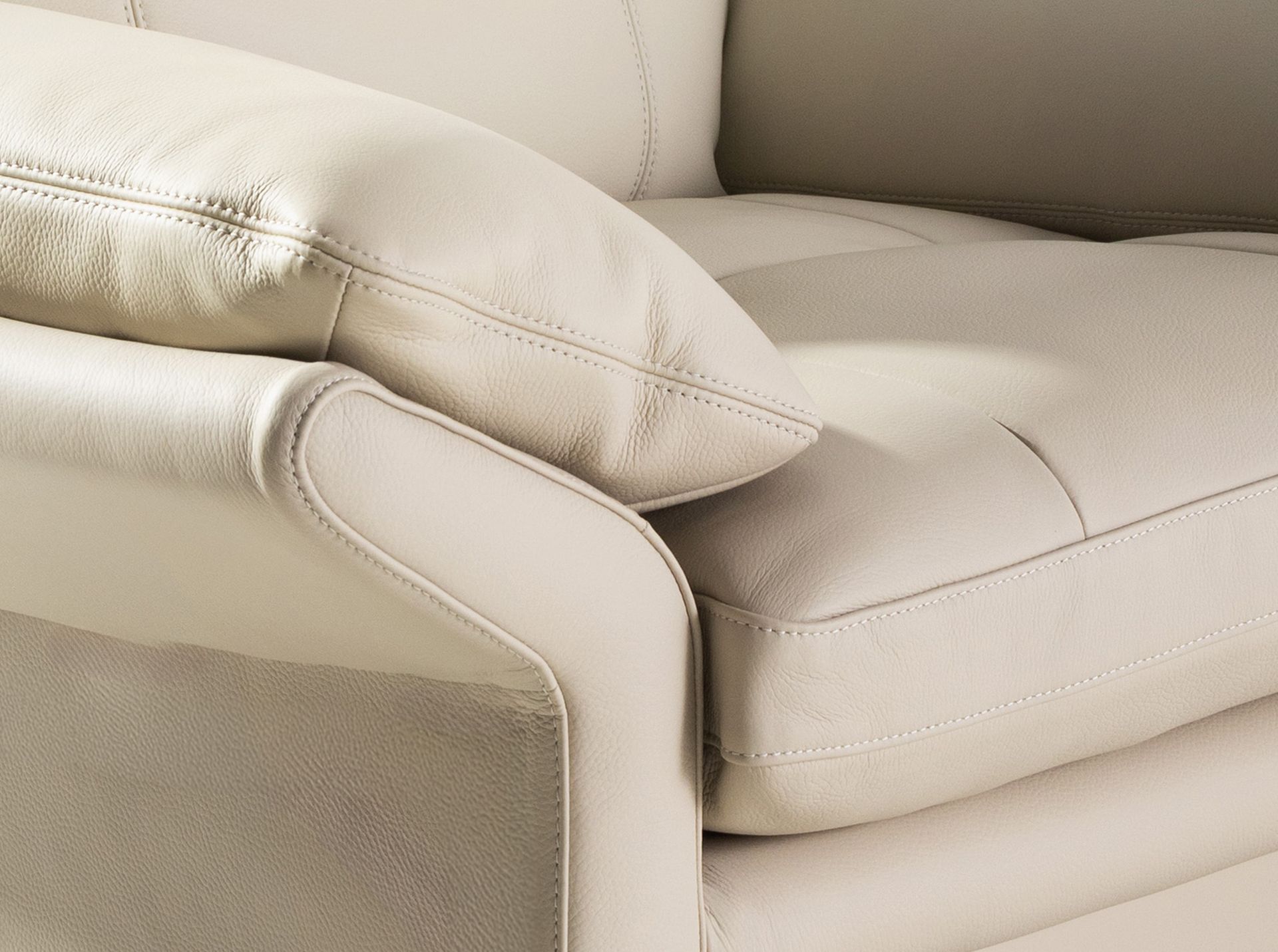Sillón piel gris taupe Sillón piel gris taupe - Imagen 7