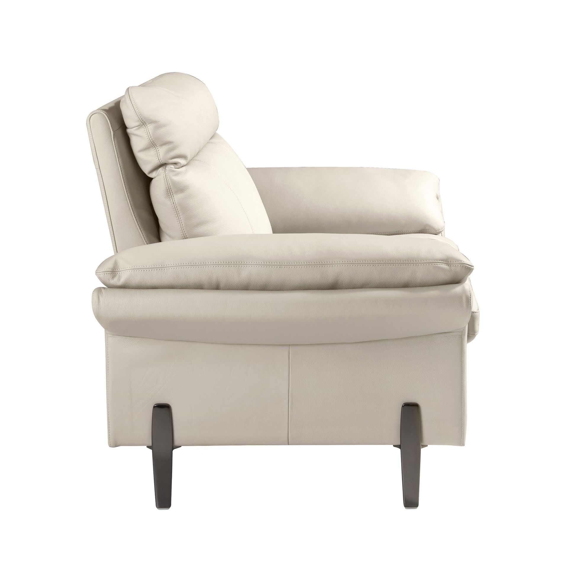 Sillón piel gris taupe Sillón piel gris taupe - Imagen 8