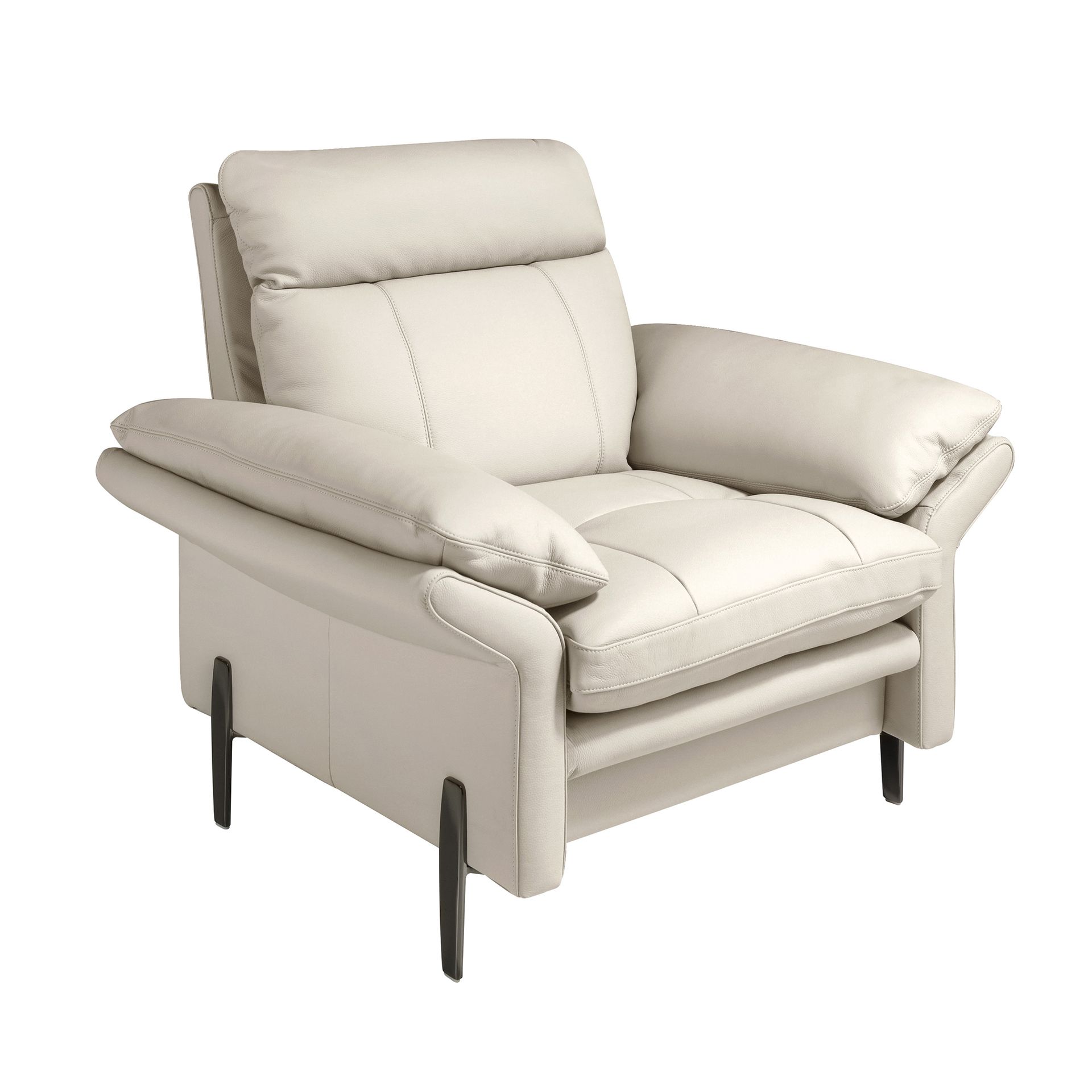 Sillón piel gris taupe Sillón piel gris taupe