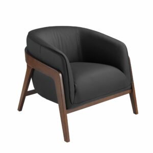 Sillón piel negro