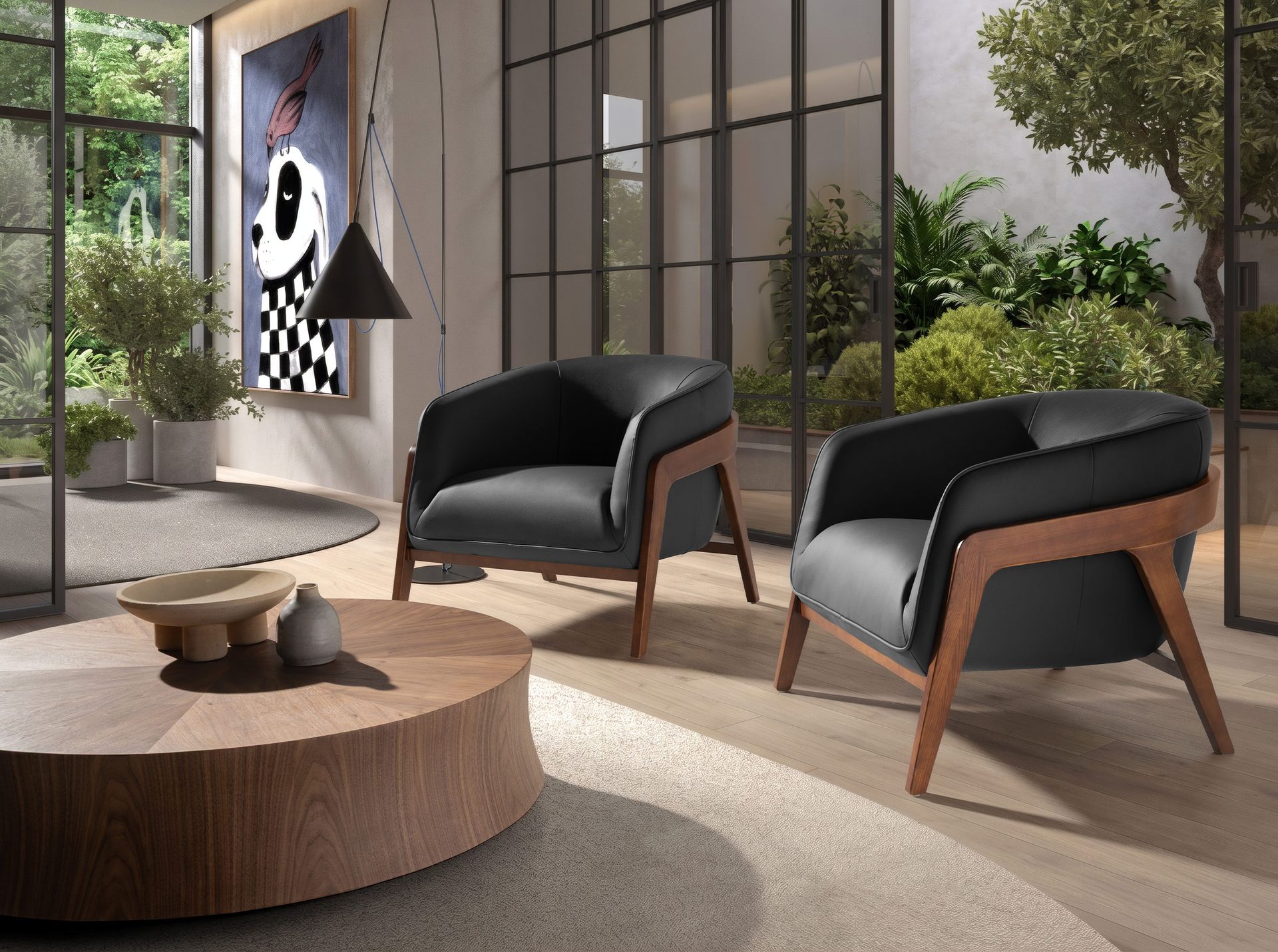 Sillón piel negro Sillón piel negro - Imagen 5