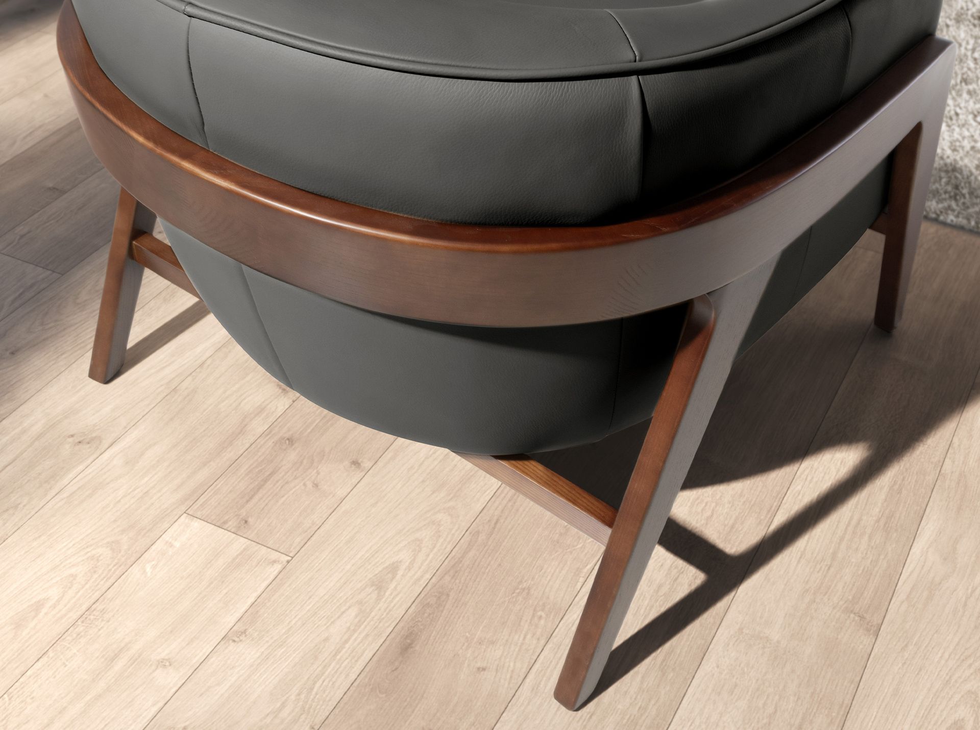Sillón piel negro Sillón piel negro - Imagen 7