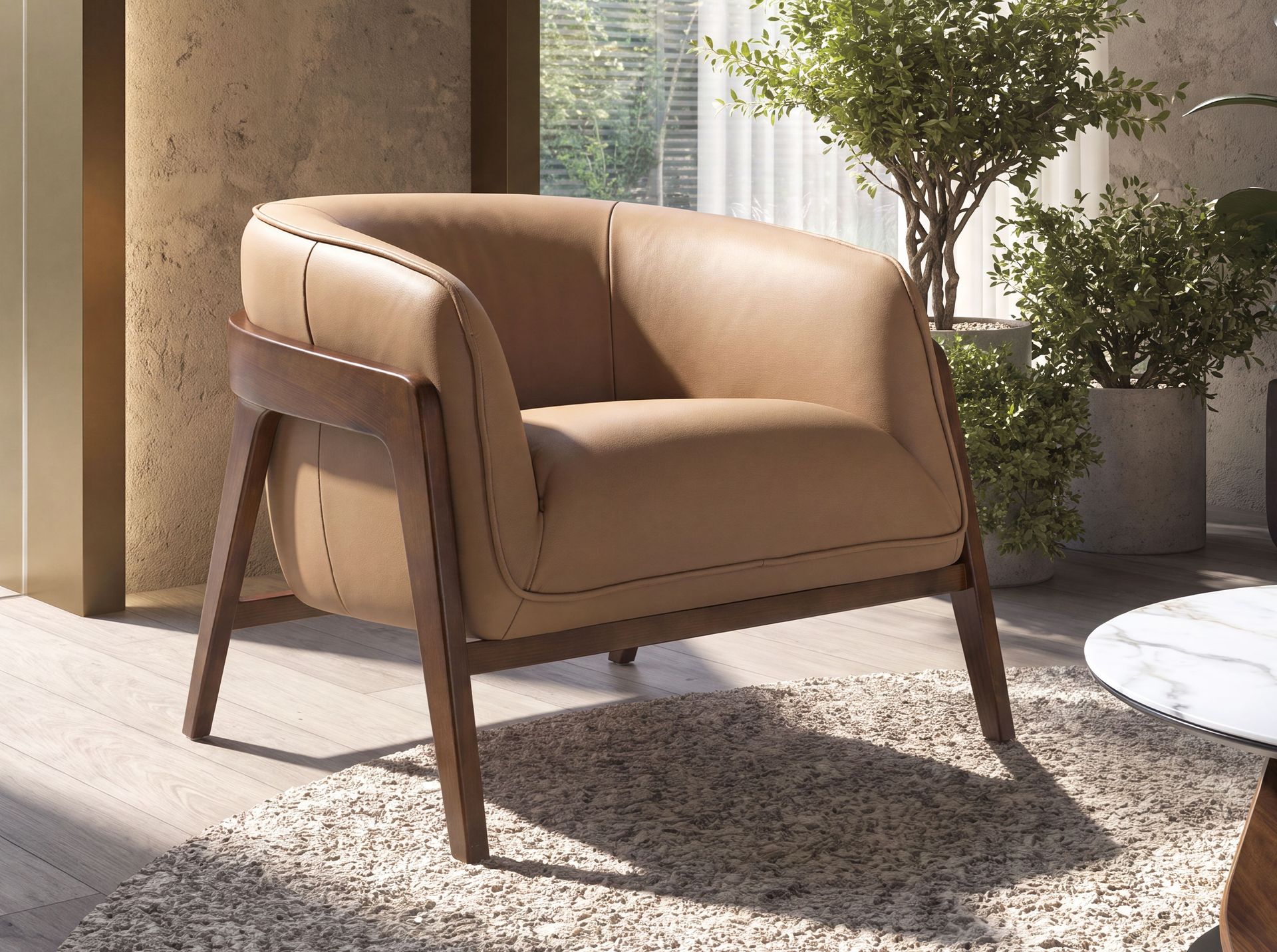 Sillón piel marrón Sillón piel marrón - Imagen 3