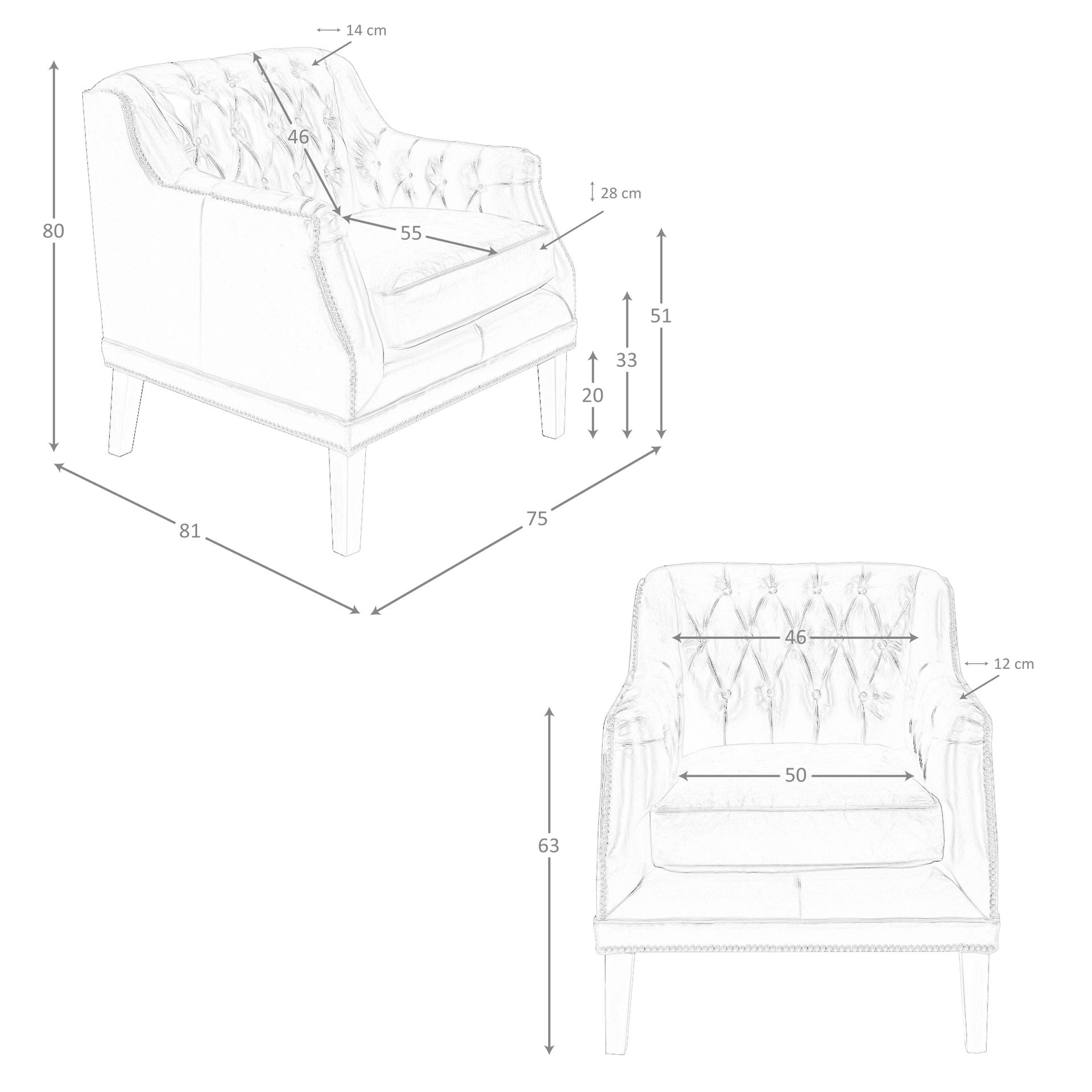 Sillón Chester piel marrón coñac Sillón Chester piel marrón coñac - Imagen 9
