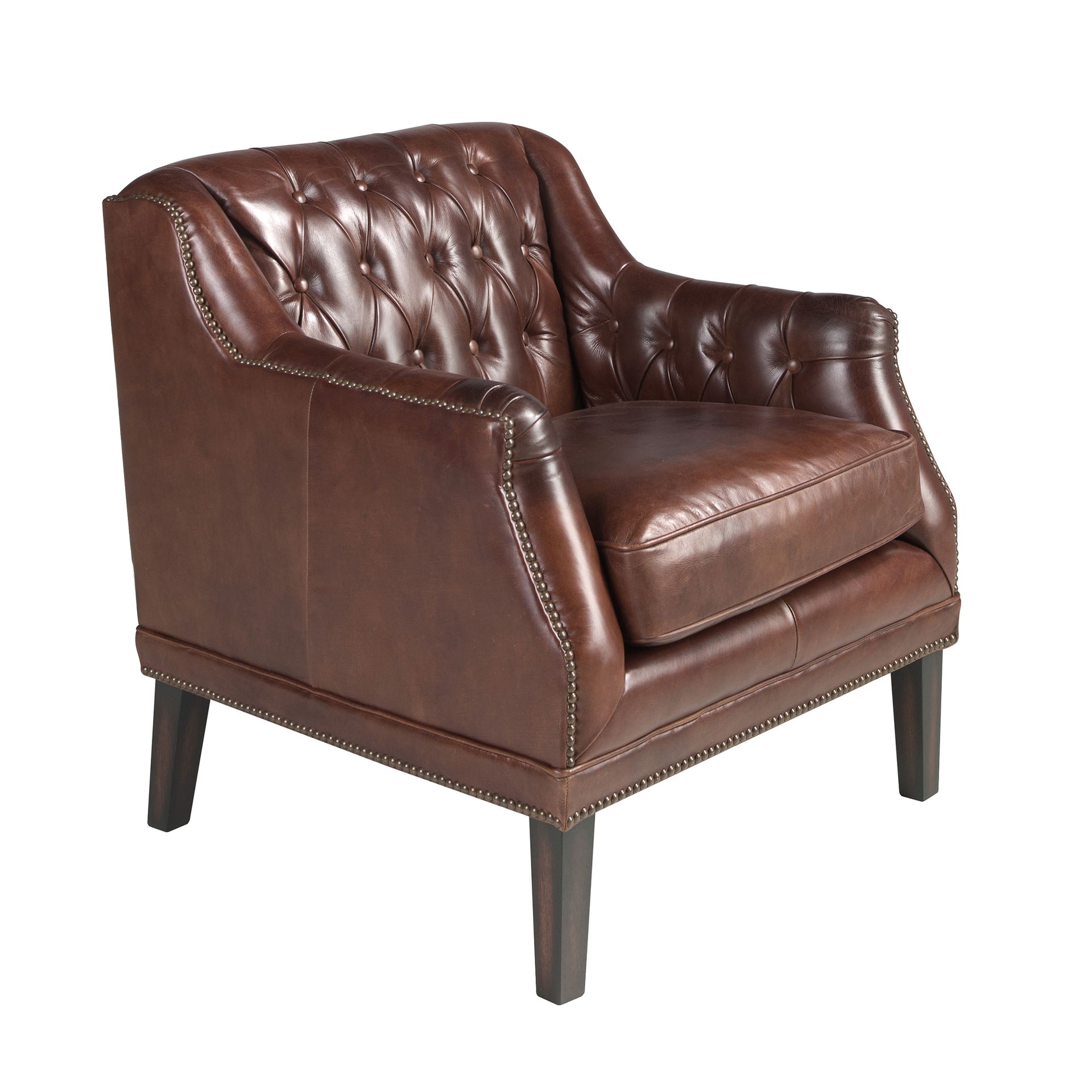 Sillón Chester piel marrón coñac Sillón Chester piel marrón coñac