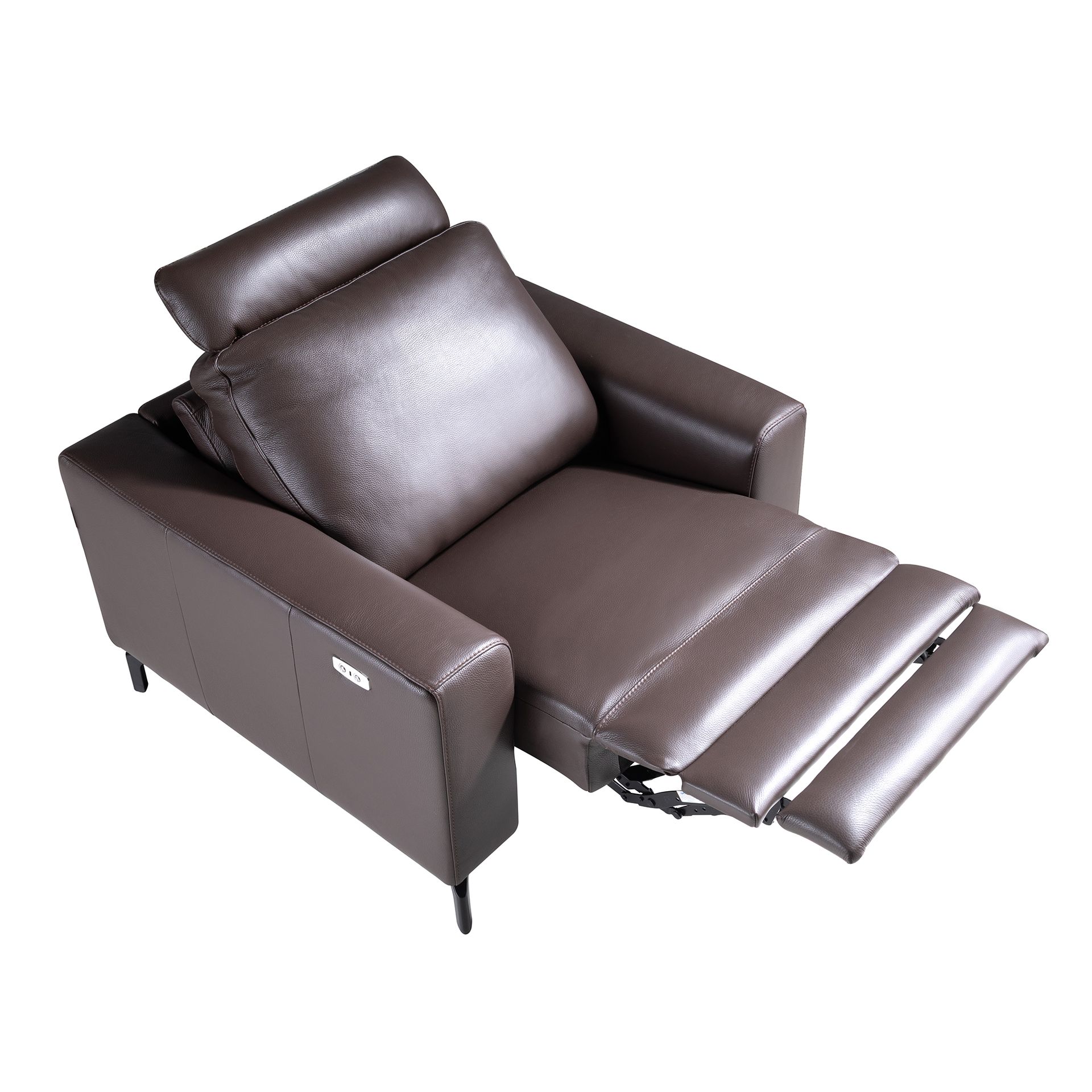 Sillón relax piel marrón chocolate Sillón relax piel marrón chocolate - Imagen 8