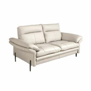 Sofá 2 plazas piel gris taupe Sofá 2 plazas piel gris taupe